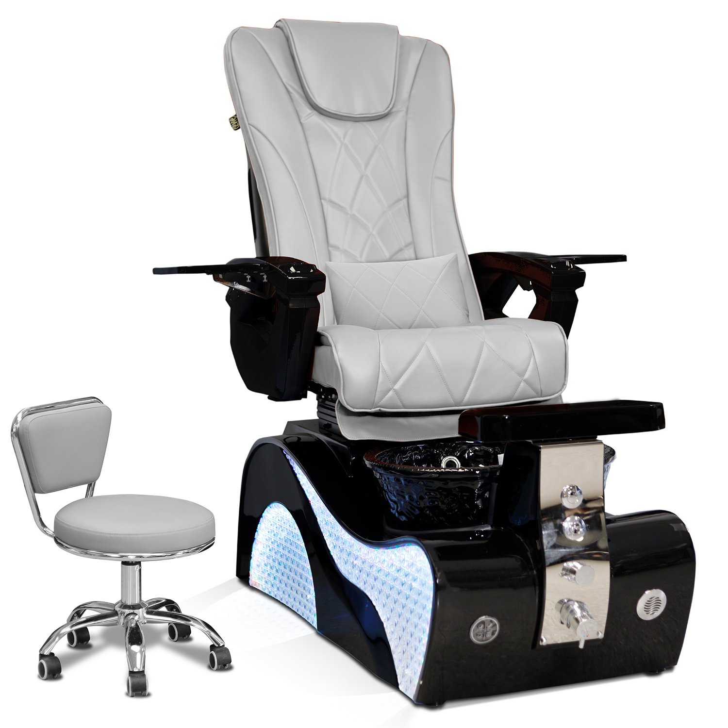 Pedicure Chair New Wave | Massage, Heat, Acetone-Resistant | Black Base