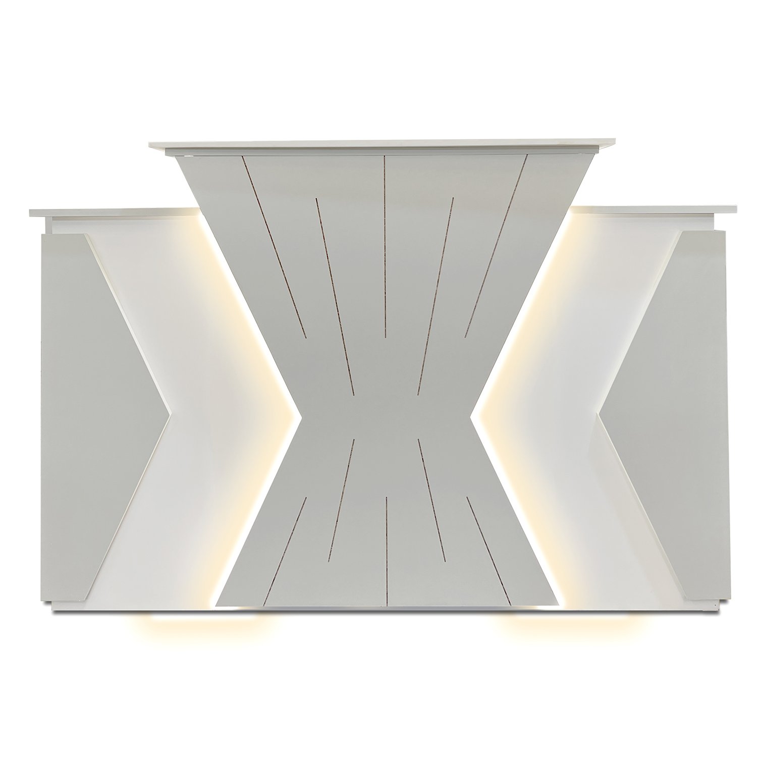 Reception Counter for Salon – DIAMOND Model with LED 63 inch (Grey)- Spa Nail Equipment